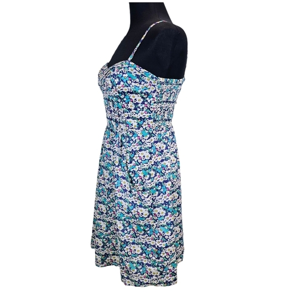 American Eagle Womens Y2K Floral Fit & Flare Mini Dress 4 Vintage Summer 2000s - Picture 3 of 11